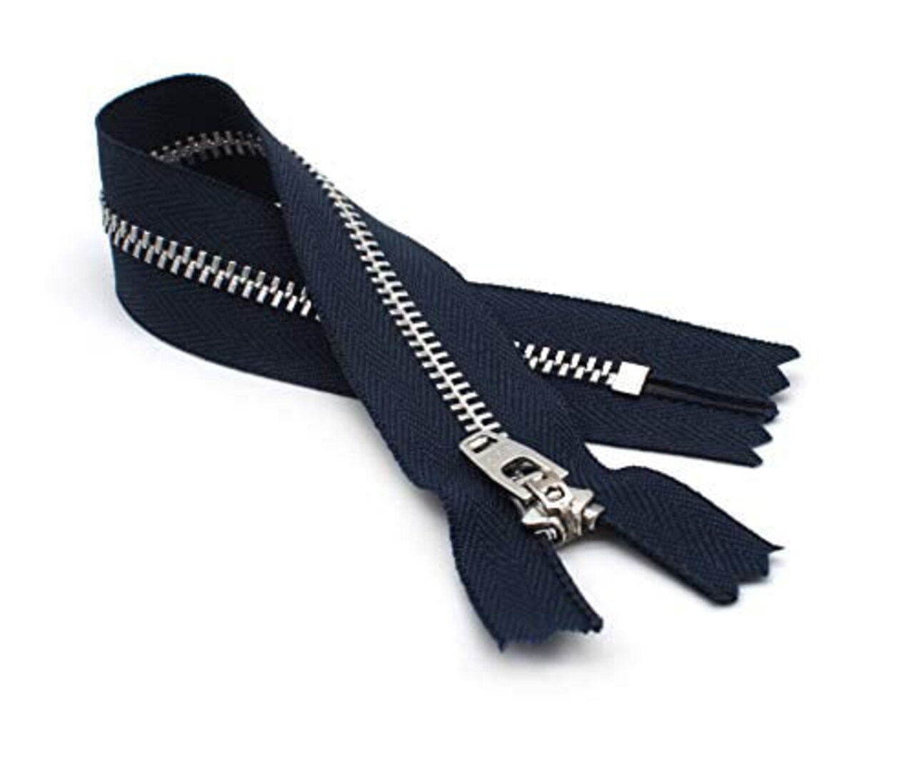 #4.5 Aluminum Pants Navy Medium Weight YKK Zipper - Color Navy #560 - Choose Your Length - Made in The United States (1 Zipper Per Pack) (8" Inches)